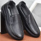 
Belle Trail Series Breathable Punching and Hole Sandals Men's Hollow Leather Shoes Men's Soft Sole Dad's Shoes Genuine Leather Business Men's Shoes Black 6198 Hollow 37 This model is one size larger