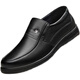
Spider King men's shoes autumn and winter new business casual leather shoes plus velvet warm inner high school and elderly dad shoes black [9922 four-season flat heel] 38