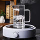 ENSHOUSU Épaissined carré Crescent Verre Fair Cup de thé domestique Diviseur de thé à la chaleur Fleurée de thé à la chaleur Ensemble accessoires de thé Kung Fu Filtre Thé 12023 MODE CRYPTION THE-258ML Square Moon
