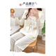姿伟祺春秋睡衣女提花棉质长袖家居服 9904灰色【长袖+长裤】 185 XXL