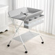 Clcey Windel Tabelle faltbare einfache Babypflege Tabelle Crib Baby Windel Tabelle Neugeborene Touch Tabelle + Drei Windel Tabelle - Grau Standard Modell
