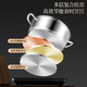 Extra thick soup pot 304 stainless steel induction cooker special gas stove cooking thickened double-ear hot pot household pot l food grade 304 material thickened clear soup 28cm
