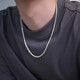 OAH solid silver sterling silver 999 men's necklace men's and women's same style Chopard chain plain chain fashionable and versatile Internet celebrity same style Lao Fengxiang same style high purity - sterling silver Chopard chain - same style for men and women Lao Fengxiang same style 5.559g 45 long fine quality solid