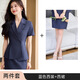 
Jinxu Hotel Workwear Set Summer Women's Short Sleeve Suit Professional Wear Temperament Shenfan Fashion Jewelry Store Sales Department SY6623 Gray Strip Suit S