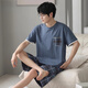 Langsha (Langsha) Pyjamas Herren-Sommer-Shorts für sommerliche Baumwollstreifen können außerhalb von Freizeitkleidungsanzug DGG-Z679 L getragen werden [empfohlen 100-130jin [Jin gleich 0,5 kg]]