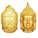 Shaoyu Gold Tathagata Buddha Head Pendant Women's 999 Pure Gold Buddha Necklace for Wife and Mother Birthday Gift 6g