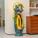 Wen Yijia Customized Modern Light Luxus fließende Ornamente Wohnzimmer Landschaftsbau-Kreislaufbrunnen, um Wohlstand und einfachen häuslichen bodenständigen Club anzulocken. 6630 Weißes Modell: 55*42*157 cm