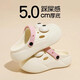 Fanxiaoru Croc Shoes Women's Thick-Soled Outer Wear 2025 Summer New EVA Beach Non-Slip Slippers Treading Feeling Baotou Sandal Slippers White Pink 37-38