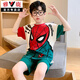 Yalu Spider-Man boy pajamas summer thin pure cotton short sleeve 2025 new children big children summer boy teenager TN-653 170 size 16 [height 135-145cm weight 65