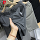 Pier Cardin no tiene elasticidad ni frescura, pantalones cortos de seda de hielo elásticos, de verano, slim informal recto de cinco puntos Simple Dark Grey 673 29