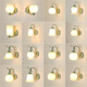Antike Stadtlampen Zhongshan Lampen 2025 Bettleuchten Wandmontierte grüne Wandleuchten Neues Stil Wohnzimmer Schlafzimmer Wand Balkon Treppe B684 Grüne runde Flach 8. Warmfliesen Licht (weißes Licht benötigt Noten)