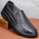 
Belle Trail Series Breathable Punching and Hole Sandals Men's Hollow Leather Shoes Men's Soft Sole Dad's Shoes Genuine Leather Business Men's Shoes Black 6198 Hollow 37 This model is one size larger