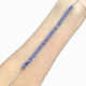 Chi Xing Elegant Light Luxury Luxury Fashion Versatile Fashion Nouveau bracelet tanzanite naturel exquis S925 Silver en argent Bijoux en argent pour femmes blanches 22cm
