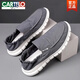 CARTELO 2025 summer new canvas shoes for men breathable work old Beijing cloth shoes for men with one foot lazy casual shoes 881 black 40