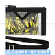 普拉达（PRADA）Saffiano挂饰 PVC 卡包 常规 男女同款情侣款 黑色时尚潮流百搭 礼盒装(基础装+原盒)