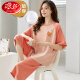 Langsha Pajamas Mujeres con almohadilla en el pecho Algodón delgado de algodón delgada Pantalones de manga corta Traje de la ropa de casa dulce para niñas se puede usar afuera con almohadilla de cofre 679 Babi Bear Pantalones cortados de manga corta L Tamaño 95-115 Jin [Jin equivale a 0.5 kg] todo tamaño