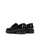 Sijiatu 2025 spring four-spoon jazz loafers small leather shoes women's singles shoes 9UL01AA5 Truffle Black 37