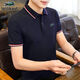 Cartire crocodile French crocodile polo shirt men short-sleeved summer new style middle-aged and young business casual trend loose T-shirt men 6636 black M (90-110Jin [Jin equals 0.5 kg])