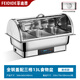 Stainless steel buffet stove, electric heating Buffy stove, visual flip-top insulation stove, hotel canteen breakfast stove insulation pot, all-steel cover, three compartments, 13.5 liters, intelligent touch temperature adjustment
