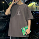 Gtyuwvg reines Baumwoll-T-Shirt-T-Shirt Herrenmarke Casual Lose Runde Hals Kurzarmige Jungen Teenager Sommer Neues, vielseitiges T-Shirt 3892 White M etwa 100-120 Jin [Jin gleich 0,5 kg] kann getragen werden