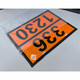 XMSJ2025 NUEVO NATURAL NACIONAL 304 LOGO DE ACERO INOXIDAJE Transporte de productos peligrosos bienes peligrosos Logotipo de camión Camión Diamante NUEVO NORMA NACIONAL 40*30 Residuos 90/3291