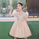 
Bamino girls' dress light luxury summer children's piano performance suit birthday flower girl host princess dress champagne 140