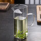 ENSHOUSU Épaissined carré Crescent Verre Fair Cup de thé domestique Diviseur de thé à la chaleur Fleurée de thé à la chaleur Ensemble accessoires de thé Kung Fu Filtre Thé 12023 MODE CRYPTION THE-258ML Square Moon