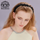 Royal sasa royal salsa large tooth comb headband high skull pleated headband high-end temperament hairpin non-slip face small