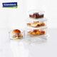 Glasslock Lunch Box de vidrio templado Importado Caja de frescura de microondas Caja sellada para el trabajo Sopa de alumno Juego de gachas 400ml*1+695ml*1+1090ml*1