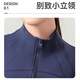 MiiOW Slim Waist Stand Collar Zipper Yoga Wear Sun Protection Jacket Fitness Wear Running Pilates Training Sports Top HS8107-Navy Blue S Recommended weight 90-100 Jin Jin equals 0.5 kg