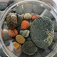 Runhuanian turtle basking platform stone climbing platform flat pebble turtle tank floating island basking stone fish tank 2 pieces 9-12cm