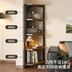 Yizhou Corner Cabinet Floor-standing Corner Storage Rack Living Room Corner Storage Rack Triangular Bookshelf Bedroom Dining Room Corner Cabinet Recommended 5-layer Model Wild Color + Black Shelf 30*120cm