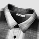 Semir [same style in the mall] long-sleeved shirt men's pure cotton plaid jacket 2025 spring top loose black and white tone 00491 M