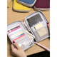 Zhexiang Japanische ID-Aufbewahrungsbeutel tragbarer multifunktionaler Reisepasskartenbeutel wasserdichte Flugticketclip-Schicht-ID-Beutel Sortierender Tragbarer ID-Beutel [Pink-Large] [RFID