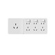 Internationale Elektrikerin-Expansionssocket 86-Typ-Oberflächenanlagerung Erweiterter Schalter Socket Küche Küche Multifunktions-Plug-set-Einstellung in der Einstellung Wireless Konverter erweitert sich nach rechts [weißes 21-Standard-Modell]