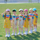 G.DUCKKIDS小黄鸭男童女童套装夏季薄款儿童演出服姐弟背带裤班服卡通校园服 黄色背带裤套装 140 cm