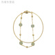 KZD999 sterling silver silver Hetian jade bracelet girls ins niche design double layered bracelet Hetian jade bracelet light green and simple packaging