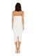 Dress the Population Women's Mixed Bodycon Midi Dress, White, XXL White XXL