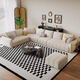 Jian Xin Stoffsofa Chenille Modernes einfaches Sofa Wohnzimmer kleines und mittleres Apartment Drei-Personen-Konkubine-Ecksofa 826