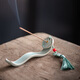 Shangfu creative incense stick small Ruyi incense holder ceramic incense burner ornaments agarwood stove indoor home tea room aromatherapy DYB Ruyi incense stick - dark blue No Specifications