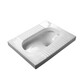 Jiumu Home Baño Inicio de cuclillas tipo cuclillas con tanque de agua 14099 Esmalte Curva de agua fácil de limpiar Front Firora Blanca Photo Vip Privilegio Disfrute de descuento