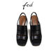 FED high heel fish mouth sandals summer new women's shoes black leather sandals women's S0414-YA572 black 35