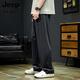 Jeep Spirit Checkerboard pantalon de style mince d'été masculin 2025 Nouveau pantalon décontracté en soie de soie glaciaire