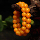 Confucian style, with national inspection certificate, natural raw mineral authentic old beeswax bracelet for men and women, single circle chicken oil yellow beeswax bracelet, old beeswax 18mm (generous men's style)
