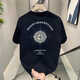 NJSKAKW Hong Kong Style Kurzärärmelte reines Baumwoll-Top für Männer und Frauen Sommer Lose American T-Shirt New Modemarke Paar halbärmelte T-Shirt V761 White (Compass) suggeriert 90-100jin [Jin gleich 0,5 kg]