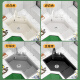 Quwudou passt die italienische Küche Quarz Stein Waschbecken Eckspüle Spüle Waschbecken Spezielles Waschbecken 9782 640*640 [9764SY] Wasserhahnkonfiguration/Standard