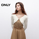 
ONLY2023 new winter style versatile irregular cardigan V-neck short sweater for women 12343A015 A43 cream white M