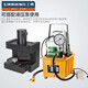 Bagang Multi-Kinetic Four en un angle en acier CAC-756 Cutter Machine de flexion Machine de cisaillement Hydraulic Punching Machine Angle de coupe Iron Angle de coupe CAC-756 Triangle Machine ne comprend pas la pompe