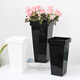 
Lümkexing flower bucket large black square mouth flower container flower shop household large diameter flower arrangement rose lily bucket 6193