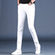Ke Jiehao 2025 spring new high-end white men's jeans slim fit elastic casual pants men's trend MK1381 white 29